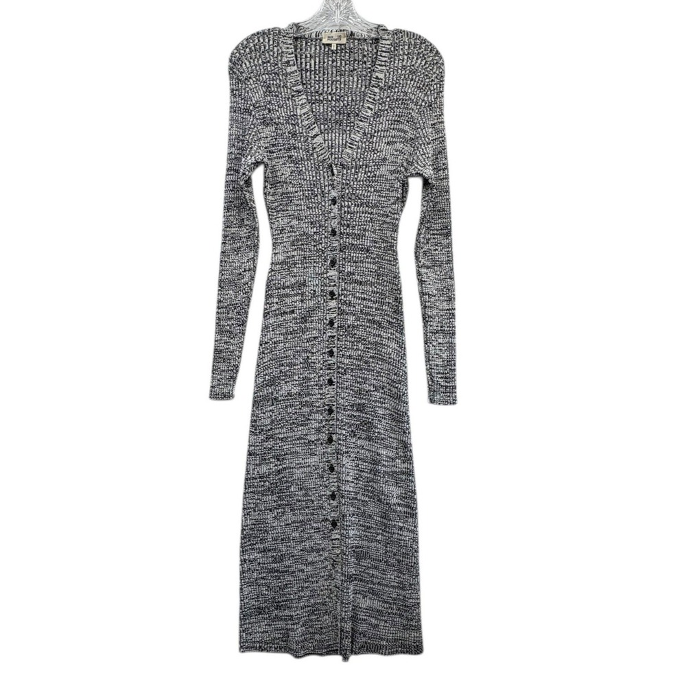 Baum und Pferdgarten Cabriola Knit Midi Dress Button Front Chic Bodycon XL
